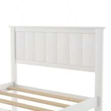 Cama de plataforma de tamaño individual con cajón debajo, blanco - 9608 - Multicolor - Ver 10