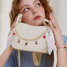 Summer 1/3 Piecesfruit-Themed Enamel Pendant Bag Chain, Alloy Extension Chain, Mixed Shape, Light Gold, 20.3-31 Cm /7.99-12.2 Inches In Length, 0.8-1.2 Cm In Width, 3 Styles, Handbag Accessory Decoration DIY Wallet Making