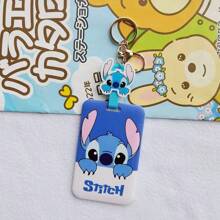 Disney Disney Cute Cartoon Style Release Button ID Badge/Card Holder, Metro/Bus Card Case, Name Tag Lanyard Keychain School Supplies,Back To School