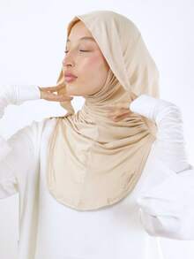 1 Mặt nạ trượt tuyết Balaclava trơn màu dành cho nữ có dây rút, băng đô co giãn, mũ turban thoáng khí và thoải mái cho cuộc sống hàng ngày, thể thao, yoga, thể dục và trang phục thời trang cho trang phục - Nhiều màu - Xem 21
