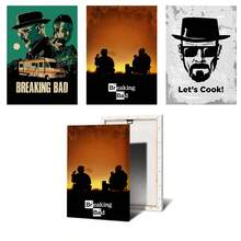 1 件/3 件墙面艺术海报可选框架流行绝命毒师电视剧高清海报和印刷品人物帆布画墙面艺术画复古客厅家居装饰壁画 - 彩色 - 查看 56