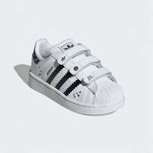 Adidas Originals 儿童 SUPERSTAR II CF C 休闲低帮拼色时尚运动鞋 JQ8748 - 白色 - 查看 3