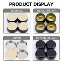 8 Peças Potes de Vela com Formato de Barriga Grande, Revestimento Preto e Estampa de Madeira de 4 Oz, Potes de Armazenamento DIY para Adultos, Potes de Vela Artesanais DIY, Lembrancinhas de Festa, Decorações de Quarto, Decoração Doméstica, Melhor Escolha para Iniciantes e Hobby, Perfeito para Presentes de Natal, Halloween, Páscoa, Ação de Graças e Dia dos Namorados.