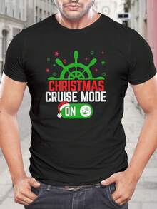 Camiseta divertida de crucero navideño - Camiseta de vacaciones navideñas para hombres y mujeres - Ropa para un crucero navideño - Regalo para amantes de los cruceros y fanáticos de la Navidad - Negro - Ver 1