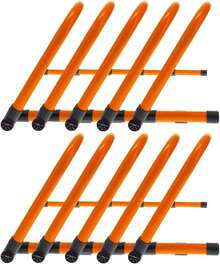 Body Sport Adjustable Athletic Speed Training Hurdles, Jumping &Amp; Speed Training Fitness Equipment, Hurdles For Track &Amp; Field, Basketball, Soccer &Amp; More, Set Of 5 - Orange - View 7