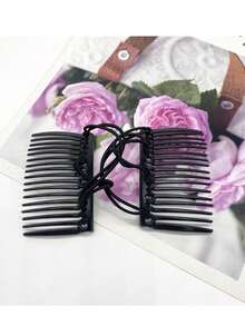 可伸缩双层弹性发梳，隐形发夹，女士发饰，美发工具