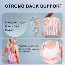 2025 Đai chỉnh tư thế nữ bán chạy mới - Đai hỗ trợ lưng bằng nylon thoáng khí có dây đeo có thể điều chỉnh, thiết kế tiện dụng cho gia đình, văn phòng, thể dục - Quà tặng lý tưởng cho phụ nữ, Đai chỉnh tư thế cho người lớn, Đai hỗ trợ tư thế văn phòng, Đai chỉnh tư thế thanh lịch, Đai hỗ trợ vải mềm đai lưng tập thể dục phù hợp cho tập luyện thể thao tại nhà và đi bộ - Nhiều màu - Xem 5