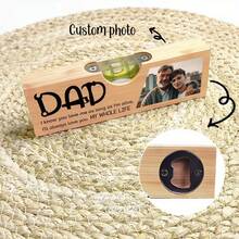 Customizable Photo Printed Wooden Beer Bottle Opener And Level Set - Ideal Father's Day, Thanksgiving Gift For Dad, Unique Wedding Gift Idea - Perfect For Parties, Special Occasions, And Thanksgiving - Multicolor - View 15