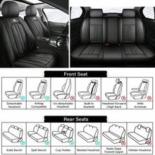 JDWBT Rivestimenti per Sedili Auto Set Completo, Compatibili con T0yota Hybrid Yaris, C-HR, RAV4, Corolla, Urban, Cruiser, Prius, Camry, Coprisedili in Pelle Universali, Protezioni Regolabili con Montaggio Facile per Tutte le Stagioni - nero - Visualizzare 9