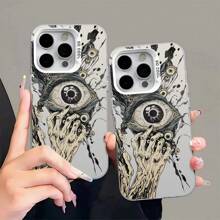 Funda de teléfono de PMMA a prueba de golpes con diseño de ojo de Cthulhu de estilo anime, compatible con iPhone 6, 6S, 6Plus, 6SPlus, 7, 7Plus, 8, 8Plus, X, XR, XS, XSMax, 11, 11Pro, 11ProMax, 12, 12Pro, 12ProMax, 13, 13Pro, 13ProMax, 14, 14Pro, 14ProMax, 14Plus, 15, disponible en varios colores