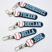 1 pieza Llavero/Etiqueta de equipaje/Placa de nombre personalizada en 3D impresa con baloncesto/béisbol, placa de nombre/etiqueta de bolsa, grabada, de acero inoxidable, colorida, única, personalizada, regalos ideales para él, regalos ideales para ella, ella, novio, novia, familia, amigos, accesorios de viaje, accesorios de viaje, útiles escolares, estudiantes de secundaria, estudiantes de último año de secundaria, estudiantes universitarios, estudiantes universitarios, estudiante de primer año, estudiante de segundo año, estudiantes de cursos inferiores, llaveros y accesorios personalizados, atuendo vintage, accesorios de vestir, otoño elegante - llavero 3D - Ver 43