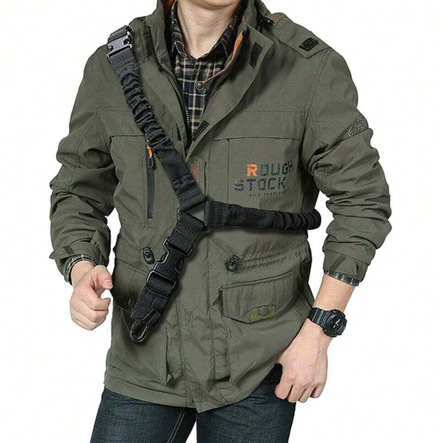 Correa Elástica Para Rifle De Un Solo Punto, Correa Militar - Negro - Ver 1