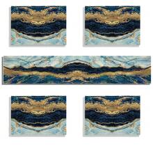 1pc Marble Pattern Printed Table Runner, 4/6/8pcs Rooster Printed Placemats, Suitable For Holidays, Parties, Birthdays, Dinner Parties, Kitchen & Dining Table Decor, All Season Home Decor - Multicolor - View 4