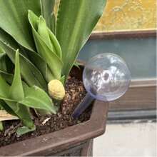 16 Pack Plant Watering Globes, Automatic Plastic Watering Globes, Water Bulbs For Garden Plants, For Indoor And Outdoor Plants, Flowers, Garden Watering Devices (Small, Blue-Gray) - 藍灰色 - 查看 4