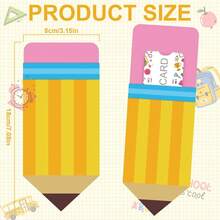 5/10 مجموعة بطاقات هدية قلم رصاص، بطاقات شكر للتخرج، بطاقات هدية لعيد المعلم، بطاقات هدية نقدية للعودة إلى المدرسة