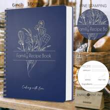 Recipe Book To Write In Your Own Recipes - Blank Recipe Book With Waterproof Cover - With Indexing Tabs For Cooking Lovers -144 Pages, School Supplies,Back To School