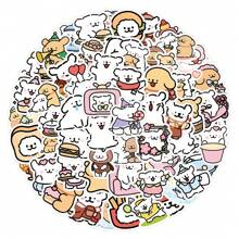 105pcs Simple Line Drawing Puppy Decorative Stickers, Cute & Fun Style, Applicable For Laptop DIY, School Season