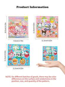 Sanrio Sanrio Kuromi Hello Melody Cinnamoroll Cartoon Character Kitty Cat Collection Cute Sticker Book Cartoon Handbook DIY Stickers (Some Parts May Be Random)