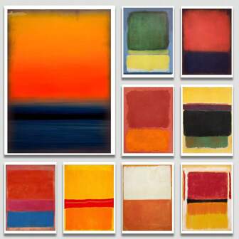 1pc Wall Arts Posters Optional Frame ModernMark Rothko Canvas Wall Art Print Abstract Poster Mural, Canvas Print For Living Room Bedroom Wall Office Wall Decoration Friends Gift Unframed Modern