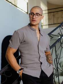 Men Shirts - Grey - View 4