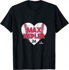 Max Kepler-Rozycki - Heart Baseball - Apparel - T-Shirt|DI Personalized Gifts - Black - View 1