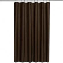 New N&Y HOME Fabric Shower Curtain Or Liner With Magnets - Brown Shower Curtain For Bathroom With Hotel Quality, Machine Washable - Brown, 72x72 - 棕色 72 英寸寬 x 72 英寸長(1 包) - 查看 1