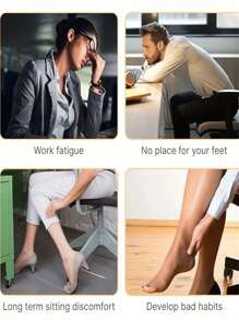 1 pezzo Poggiapiedi con funzione massaggiante, altezza regolabile, design a dondolo, ergonomico per uso alla scrivania d'ufficio per alleviare stress e affaticamento, arredamento domestico confortevole e salutare, adatto per ufficio, studio, soggiorno, ottimo regalo per dirigenti, amici e familiari per Natale, Ringraziamento, San Valentino