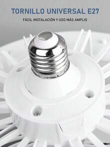 1 Pieza Lámpara de techo LED portátil con ventilador, luz de ventilador integrada de ahorro de energía para el hogar, ventilador de luz de tres velocidades con inteligente, luz de ventilador de techo, luz de ventilador moderna, adecuada para sala de estar, comedor, dormitorio, oficina(Interruptor de pared) - Blanco - Ver 7