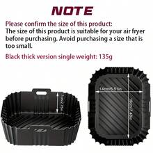 1/2 件硅胶空气炸锅内胆，适用于 XL 2.51 加仑，双篮 - 可重复使用配件，兼容 AF400UK、AF451UK 和 Tower T17088，母亲节礼物