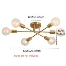 A Piece OfModern  Chandelier Ceiling Light Fixtures,6-Lights Industrial Metal Semi Flush Mount Ceiling Light For Bedroom Dining Room Living Room Kitchen Hallway 5 Colors To Choose From - 6-light Chandelier - View 13