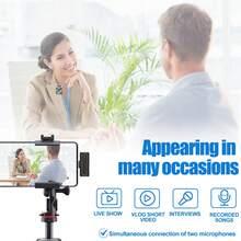 2024款无线领夹式麦克风系统，降噪领夹式麦克风，适用于智能手机/安卓手机/采访，专业无线领夹式麦克风，音质清晰，延迟低，传输距离远 - ZSK-J33 - 查看 5