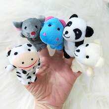 圣诞装饰 10 件/套手指木偶双层带脚动物毛绒玩具作为讲故事助手礼物，适合婴儿、婴儿助手、手偶套装、婴儿娃娃床