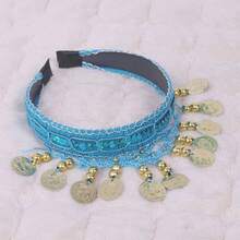 1 Pc Girls Hair Hoop Hair Bands Head Chain Headpiece Headband Belly Dance Costumes For Women Headwear Dance Head Inserted Dance Hair Comb Stage Performance Accessories Head Hoop Crown