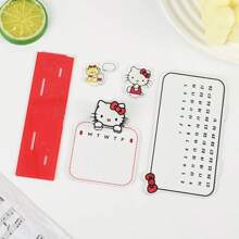 Sanrio 1 pièce Décoration de calendrier en acrylique Sanrio, affichage de bureau étudiant de dessin animé en stock, clips transparents mignons de calendrier, cadeau pour enfants et amis
