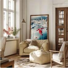 1 件墙画查尔斯·勒克莱尔摩纳哥大奖赛泳池跳跃 F1 海报印刷或帆布墙画 | 标志性装饰 | 赛车胜利飞溅帆布画艺术夏季假期帆布画 - 适合家居装饰爱好者