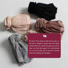 10 Pairs Women's Ankle High Sheer Socks For Women Nylon Socks Soft Tight Hosiery With Reinforced Toe - Black - View 11