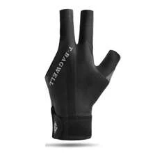 1 pieza Guantes profesionales de billar para hombres con tres dedos, de seda de hielo transpirable y antideslizante, set individual para mano izquierda, guantes de tenis de mesa para mujeres T3