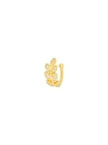 1 pieza Pendiente clip de oreja elegante y de moda enchapado en oro 18K con circonita, joyería versátil y casual para mujeres
