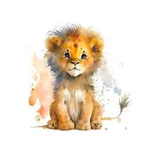 1pc Wall Arts Posters Optional Frame Modern Cat Cartoon Animal Watercolor Posters Elephant Panda Tiger Koala Nursery Canvas Painting Wall Art Print Pictures Baby Room Decor