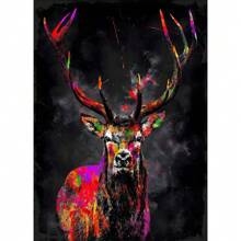 1pc Wall Arts Posters Optional Frame Animals Abstract Colorful Lion Animal Canvas Painting Graffiti Wall Art Picture Artwork Modern Posters And Prints Home Decor