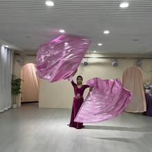 1pc 140x140cm Dance Flag Large Fan Dance Prop For Church Performance Praise Flag With Telescopic Rod - Multicolor - View 17