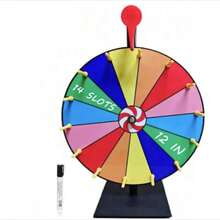 12 Inch Spin Wheel - Heavy Duty Base With 14 Slots Colorful Desktop Spinner - Spinning Roulette Wheel Suitable For Carnival, Trade Shows, Spin To Win Games, Game Prizes - Multicolor - View 7