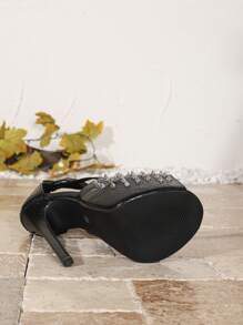 Women's High Heel Shoes With Zipper, Peep-Toe Design, Lemon Decoration, Open Toe, 16cm Sexy Thin High Heel Fashion Pumps