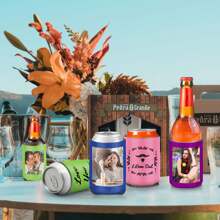 Adega personalizável com foto/texto personalizado, conjunto de abridor de garrafas, conjunto de porta-latas de cerveja, conjunto para Dia dos Pais, festa de aniversário, conjunto para despedida de solteiro, conjunto para casamento e festas de fim de ano.