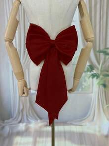 1pc Satin Fabric Bow Decor Back Accessory Waist Decoration,For Romantic Wedding Dress Valentine's Day Accessories - Multicolor - View 8
