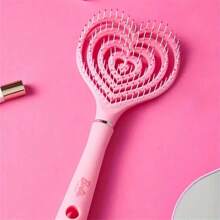 Pente de osso fofo em formato de coração da série Barbie, artefato de massagem para cabeça, design de suspensão fofo, escova de cabelo para cabelos cacheados, escova de cabelo grossa, ferramentas de modelagem