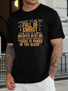 Camiseta cristiana llena del poder de Cristo - Camiseta basada en la fe para hombres y mujeres - Regalo religioso - Negro, azul marino y más colores - Ajuste cómodo - Negro - Ver 1