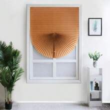 1pc Pleated Zebra Blinds Roller Adhesive Window Shades Foldable Blackout Curtain Non-Woven Blackout Curtain For Bedroom Bathroom Living Room Balcony