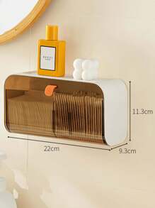 1 szt., montowany na ścianie schowek do przechowywania w łazience, stojak na słoiki do przechowywania wacików czyszczących, piłek, płatków kosmetycznych, gąbek, soli kąpielowych, podpasek higienicznych, kuchni, biura, sypialni, łazienki