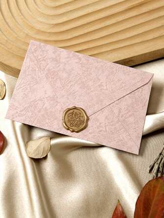 1 pieza Sobre de papel de unicolor y 1 pieza Pegatina de sello de cera, sobre vintage multiusos, sobres de oficina, invitaciones de boda, confesión del Día de San Valentín, tarjetas de regalo de Año Nuevo para amigos, papeles de escritura, sellos de cera